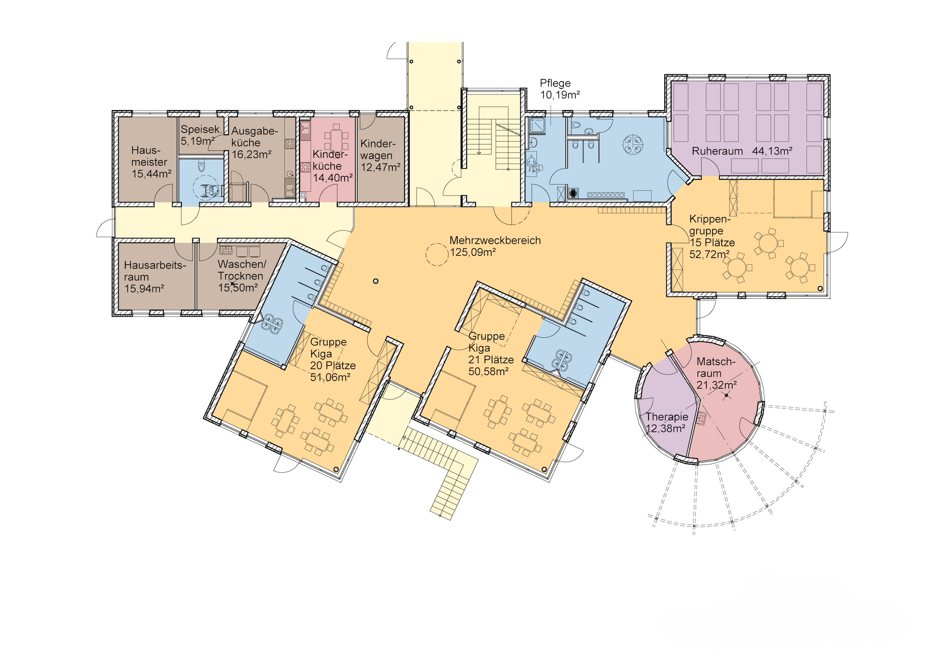 Funktionsgrundriss Erdgeschoss