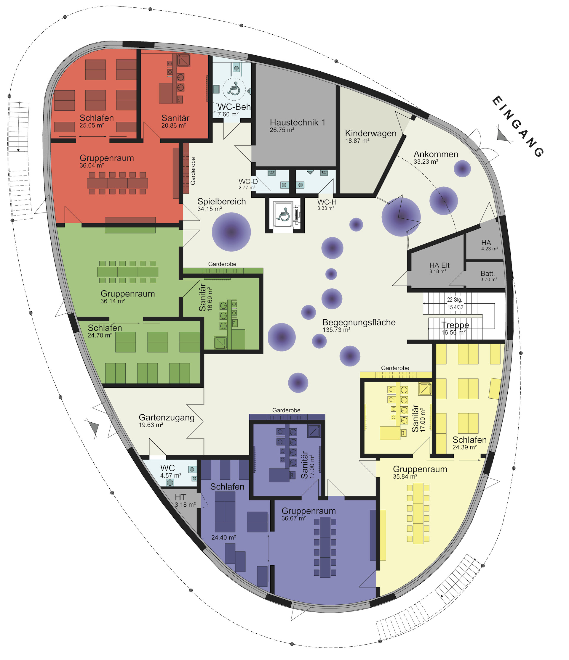 Funktionsgrundriss Erdgeschoss