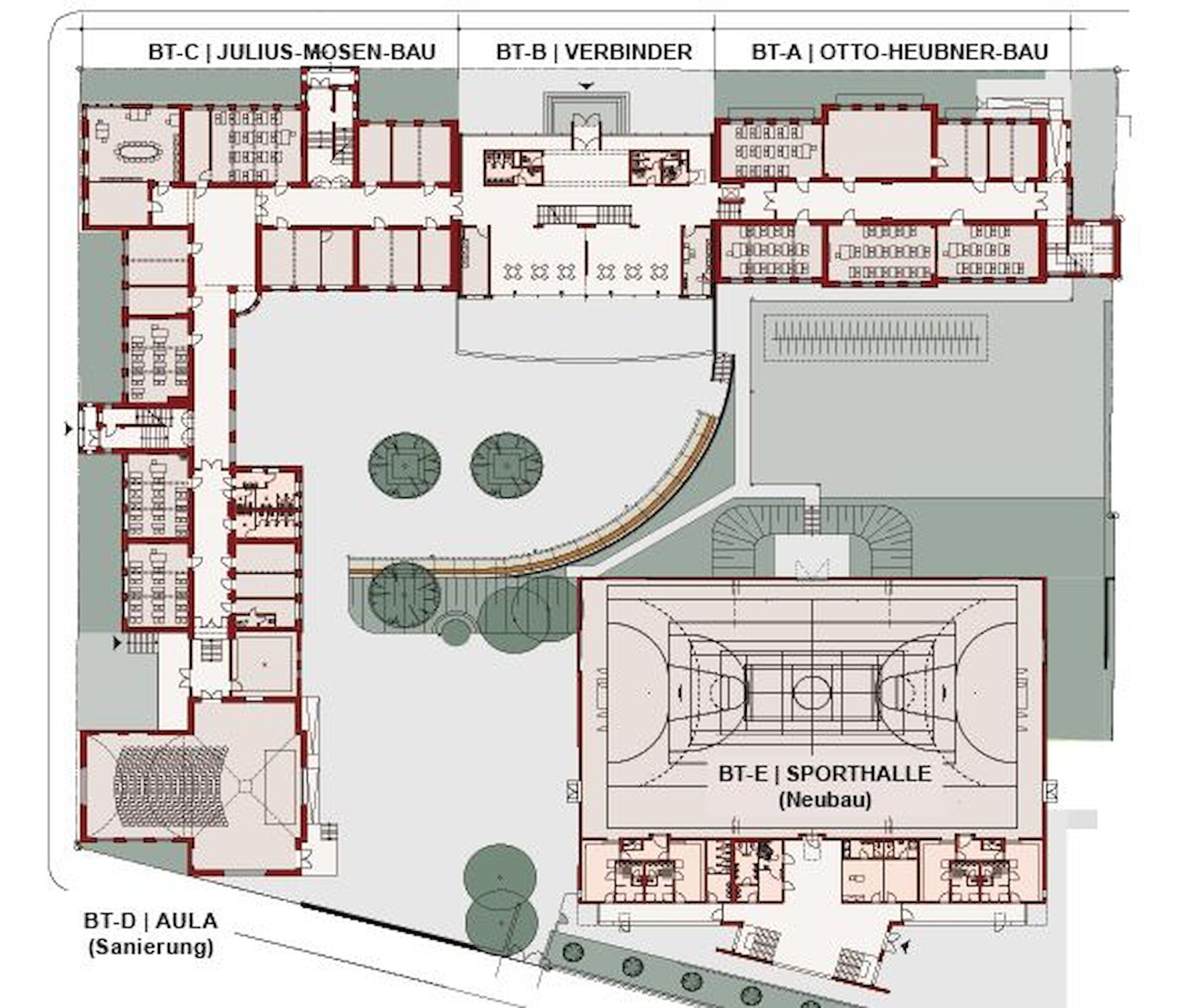 Funktionsgrundriss Erdgeschoss